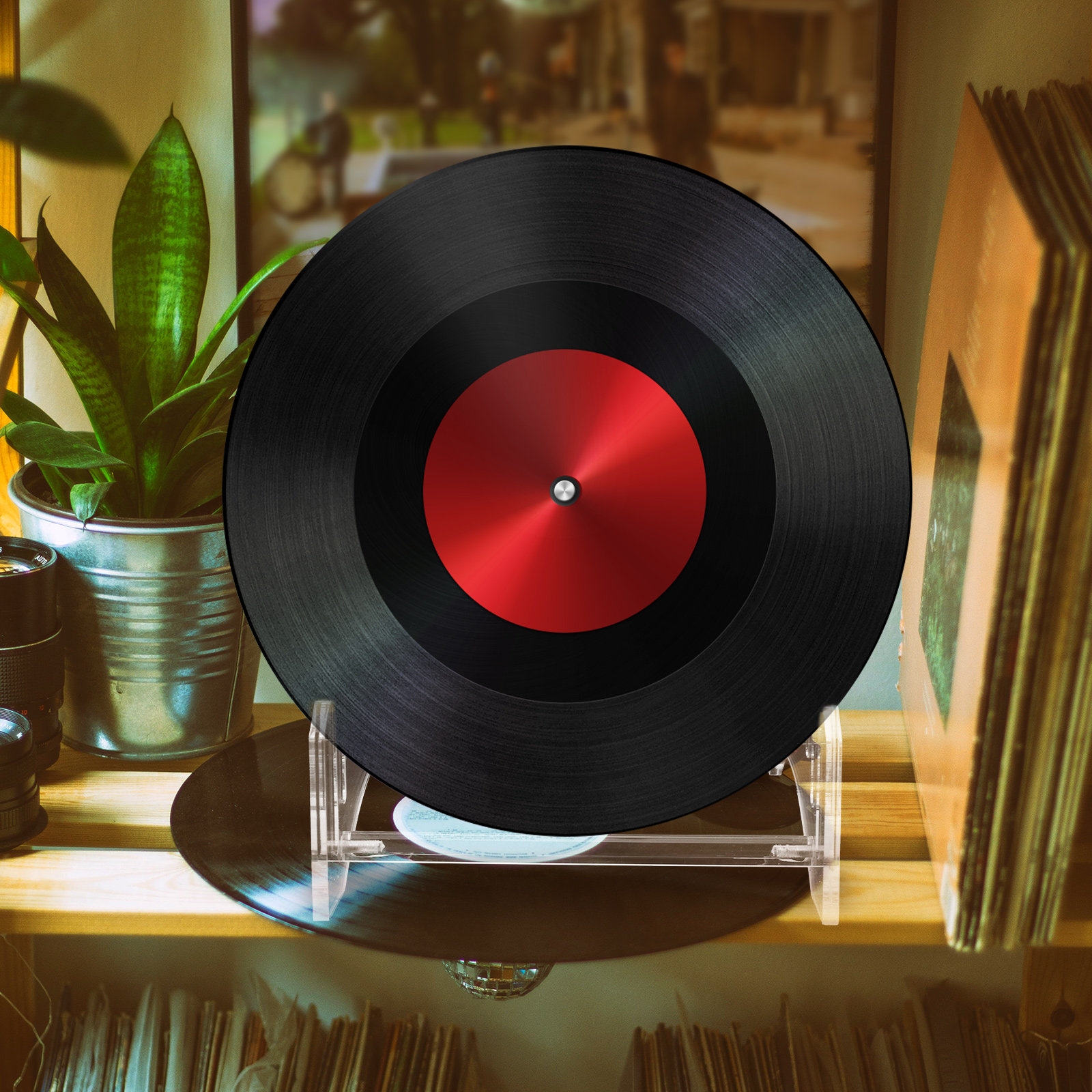 Magazine Holder Rack - Katmanlı Akrilik Plak Standı, Şeffaf Vinil
